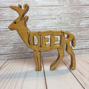 Wooden Deer Decor